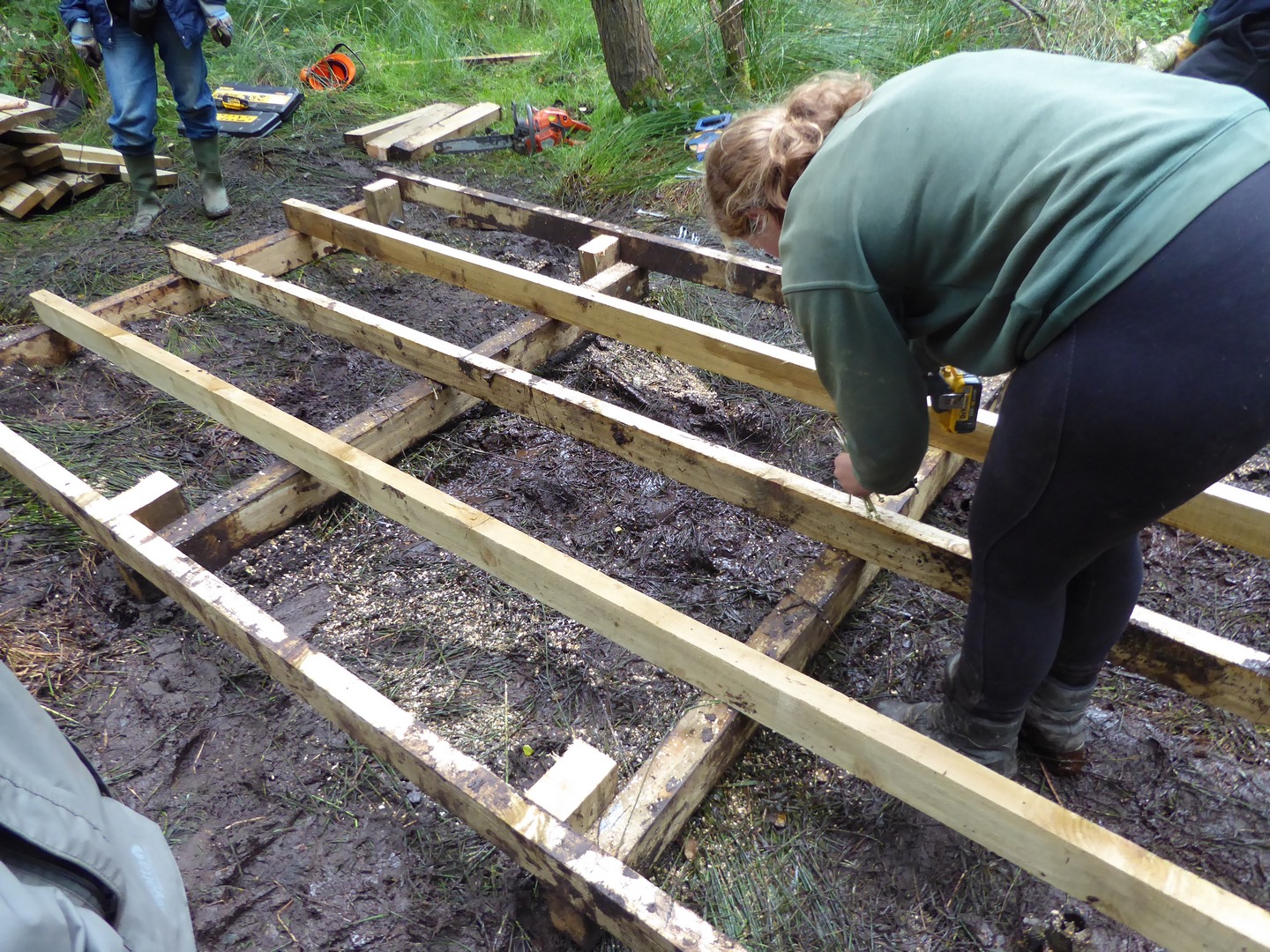 10 supporting beams being attached