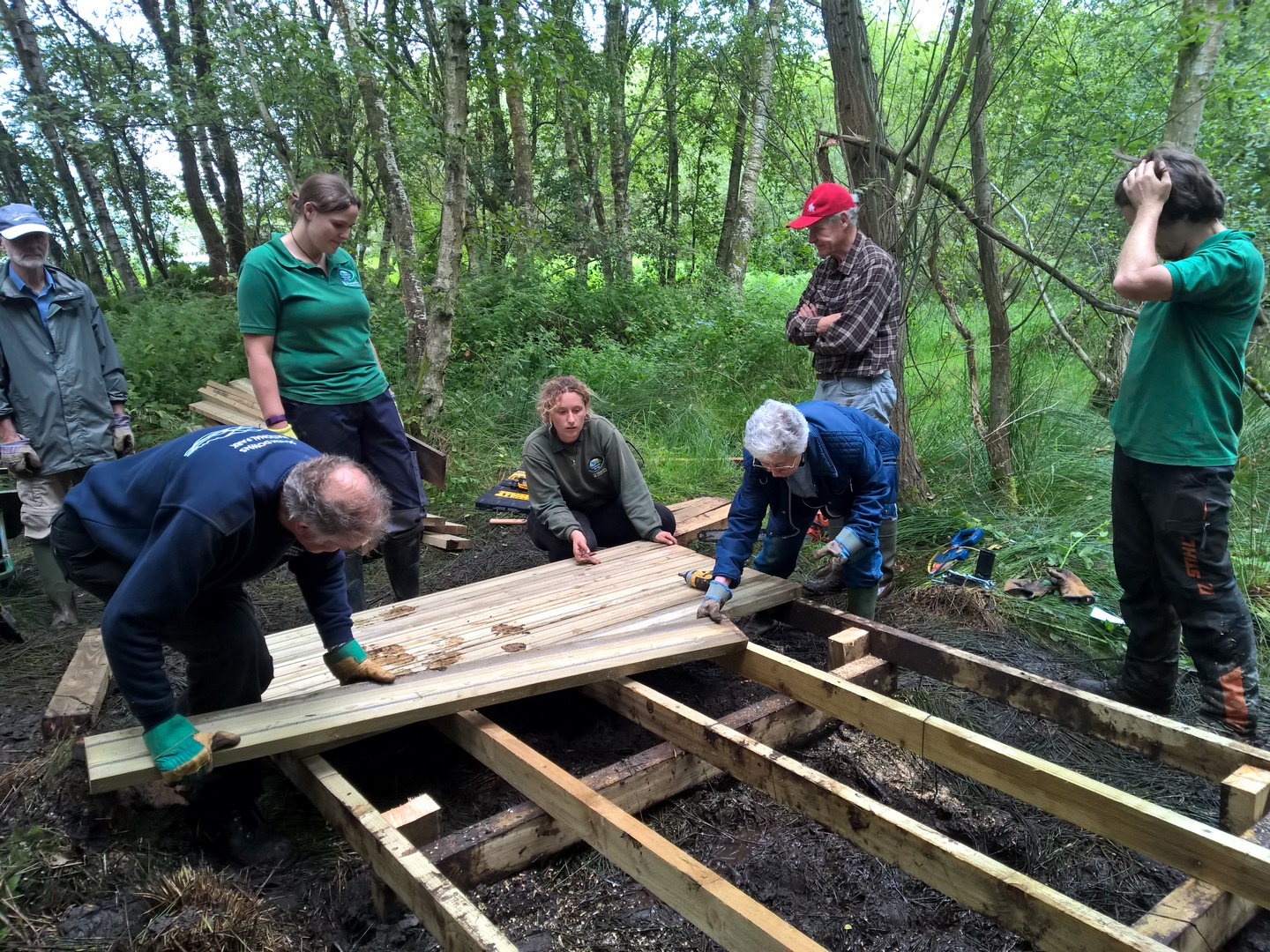 12 tread boards being placed