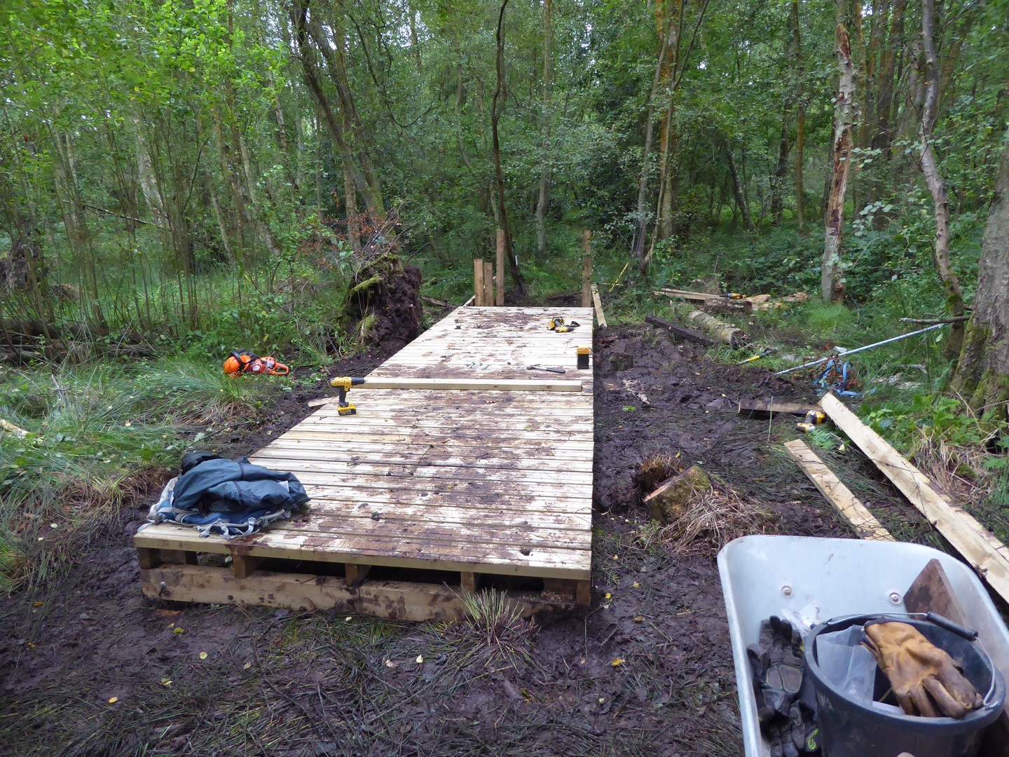 18 first two sections boards laid and starting third section