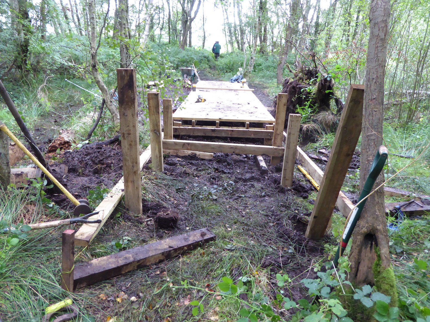 20 putting in posts for the last section